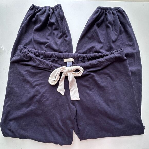 Eberjey Heather Cropped Pant Blue Deep Sea Size Small - Picture 2 of 12